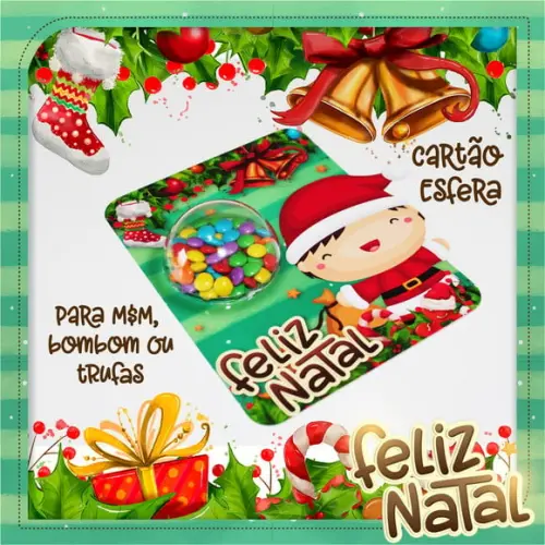 Arquivo de Corte cartão esfera Natal