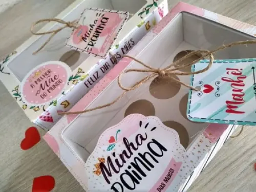 Arquivo de corte Dia das Mães caixa 15 doces