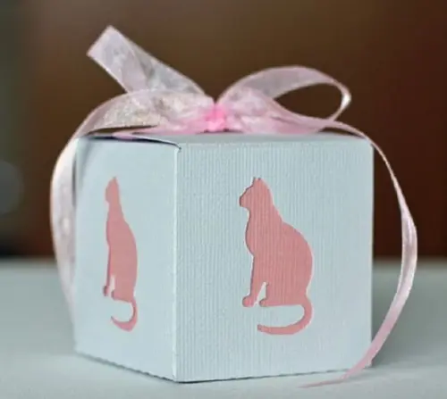 Arquivo de Corte Silhouette Caixa Vazada Gato