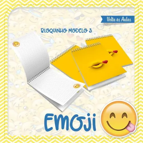 Arquivos Etiqueta Escolares Emoji STUDIO/PDF