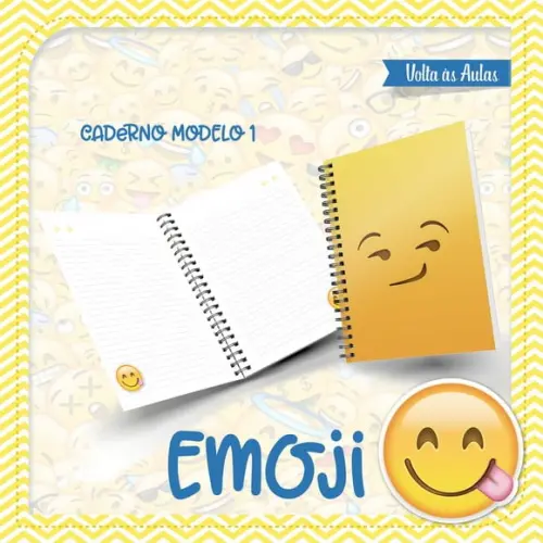Arquivos Etiqueta Escolares Emoji STUDIO/PDF