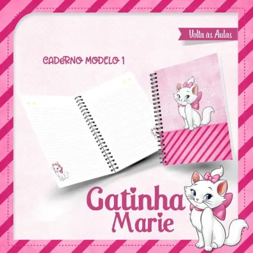 Arquivos Etiqueta Escolares gatinha Marie 03 STUDIO/PDF
