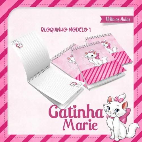 Arquivos Etiqueta Escolares gatinha Marie 03 STUDIO/PDF