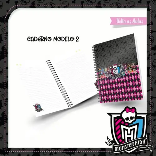 Arquivos Etiqueta Escolares Monster high 02 STUDIO/PDF