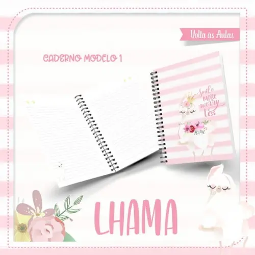 Arquivos Etiqueta Escolares lhama 02 STUDIO/PDF