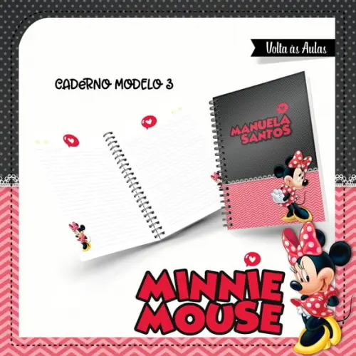 Arquivos Etiqueta Escolares Minnie Vermelha 02 STUDIO/PDF