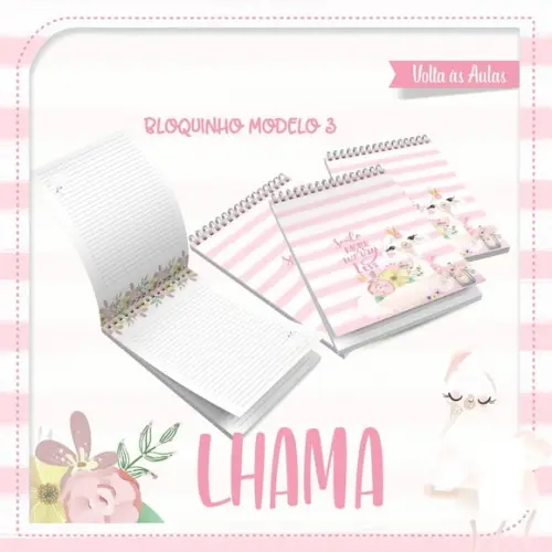 Arquivos Etiqueta Escolares lhama 02 STUDIO/PDF