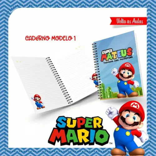 Arquivos Etiqueta Escolares Super Mario Bros STUDIO/PDF