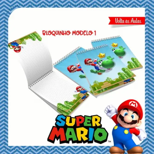 Arquivos Etiqueta Escolares Super Mario Bros STUDIO/PDF