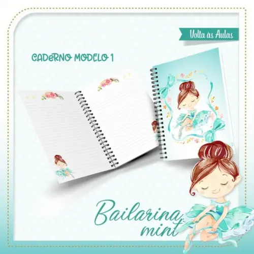 Arquivos Etiquetas Escolares bailarina Mint 2021 STUDIO/PDF
