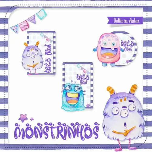 Arquivos Etiquetas Escolares Monstrinhos 2021 PDF