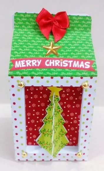 Caixa Milk Com Visor para Natal Arquivo Para Silhouette
