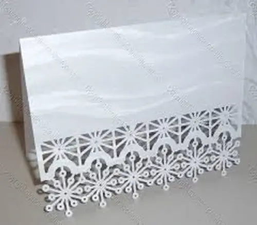 Cartões Com Bordas Rendadas Silhouette