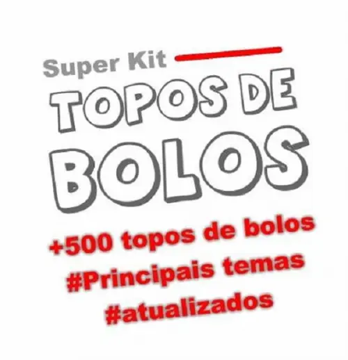 Kit 500 Topos De Bolo Arquivo Silhouette Principais Temas