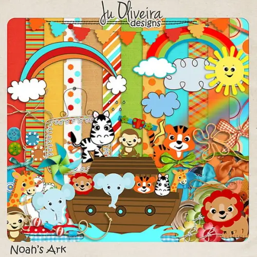 Kit Scrapbook A Arca De Noé