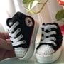 Sapatinho Allstar de Crochê Preto para Bebê