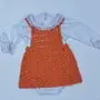 Roupa Infantil Jardineira de Crochê com Body