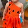 Roupa Infantil Fantasia Pedrita - Fantasia Flinstons- Pedrit