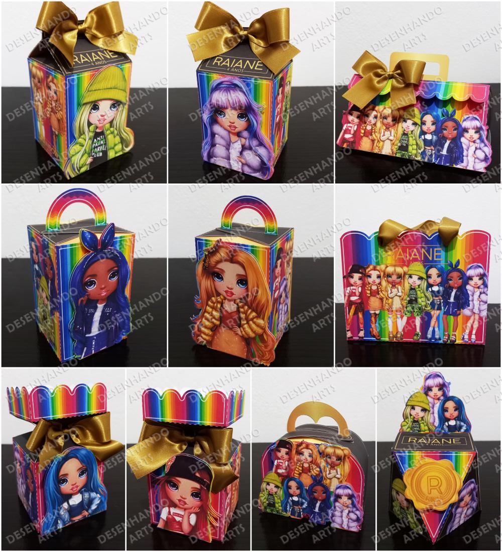 Kit Festa Rainbow High - 30 Unidade - Pegue e Monte
