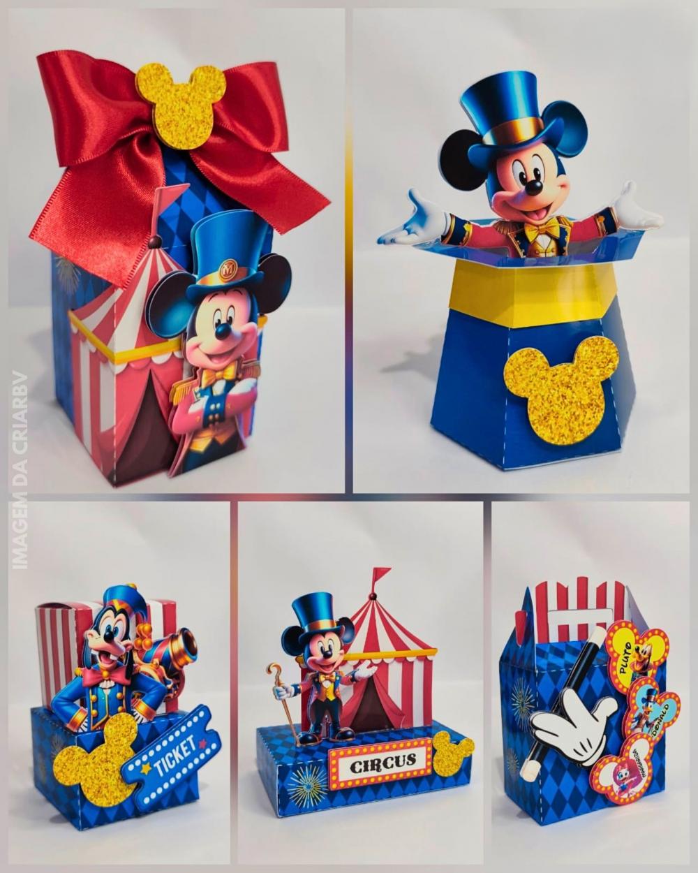 Kit Festa Mickey Circo  - 30 Unidade - Pegue e Monte