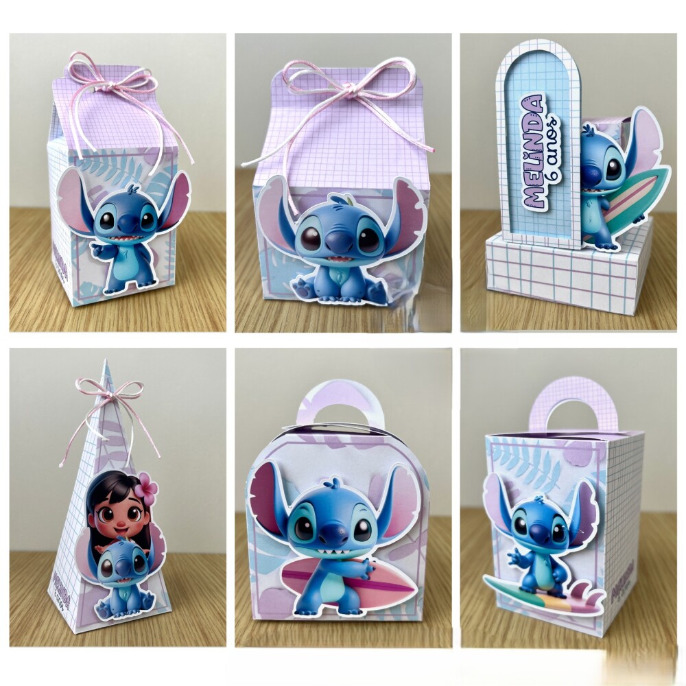 Kit Festa Lilo & Stitch - 30 Unidade - Pegue e Monte