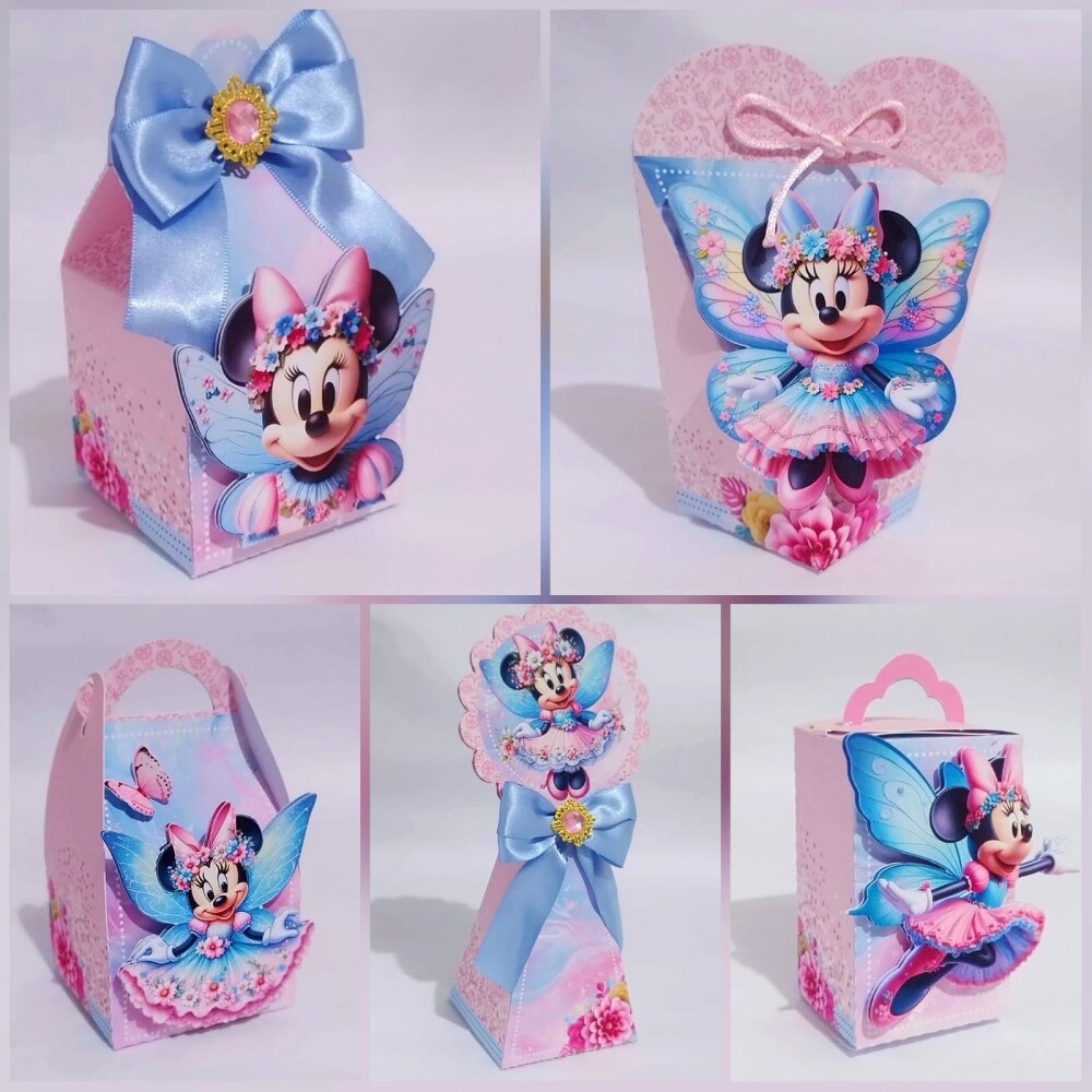 Kit Festa Minnie Fada - 30 Unidades - Pegue e Monte