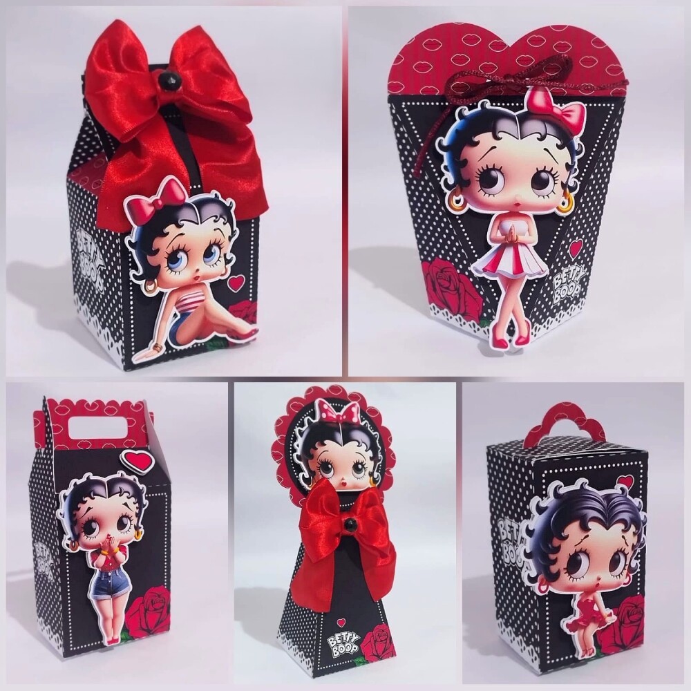 Kit Festa Betty Boop - 30 Unidades - Pegue e Monte