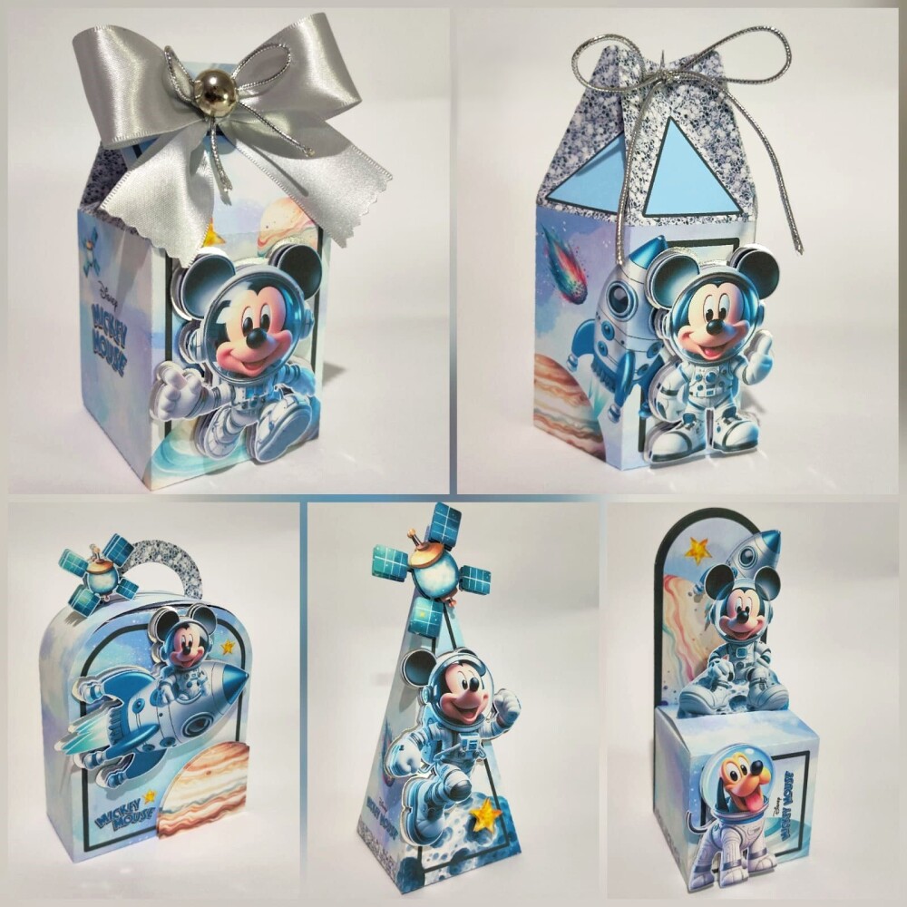 Kit Festa Mickey Astronauta  - 30 Unidades - Pegue e Monte