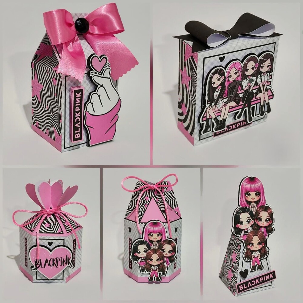 Kit Festa Black Pink  - 30 Unidades - Pegue e Monte
