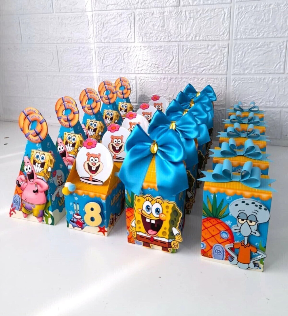 Kit Festa Bob Esponja - 30 Unidades - Pegue e Monte