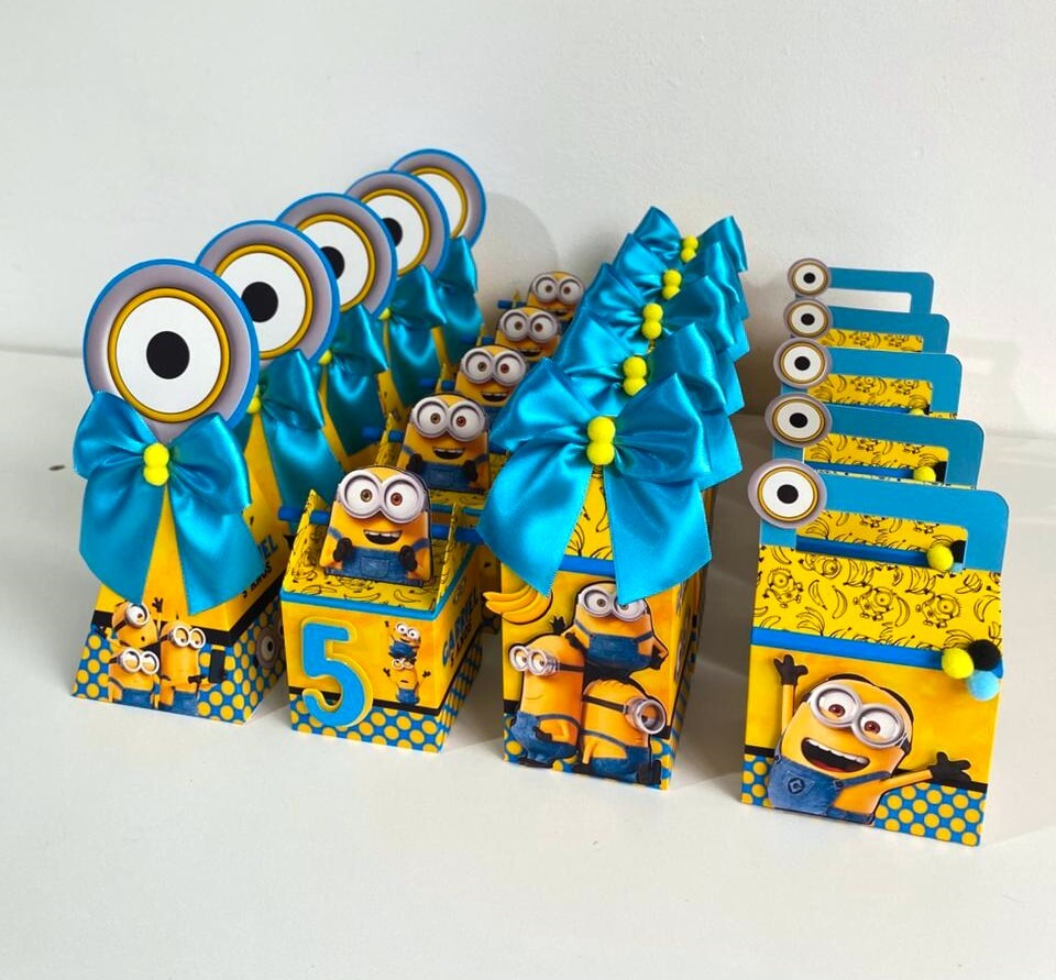 Kit Festa Minions  - 30 Unidades - Pegue e Monte