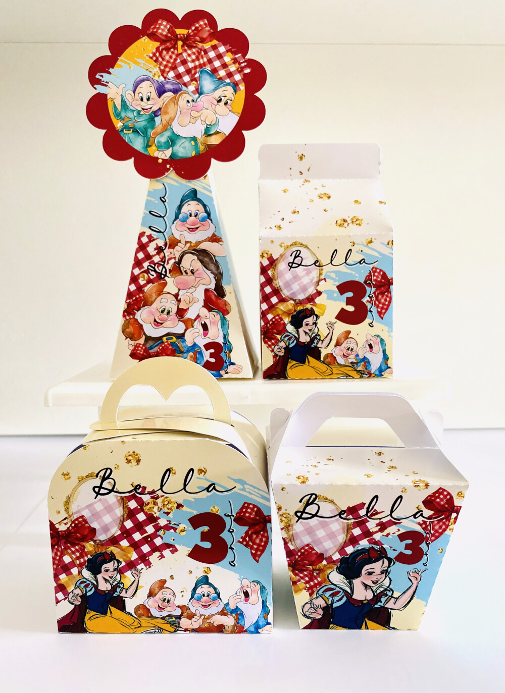 Kit Festa Branca de Neve - 30 Unidades - Pegue e Monte