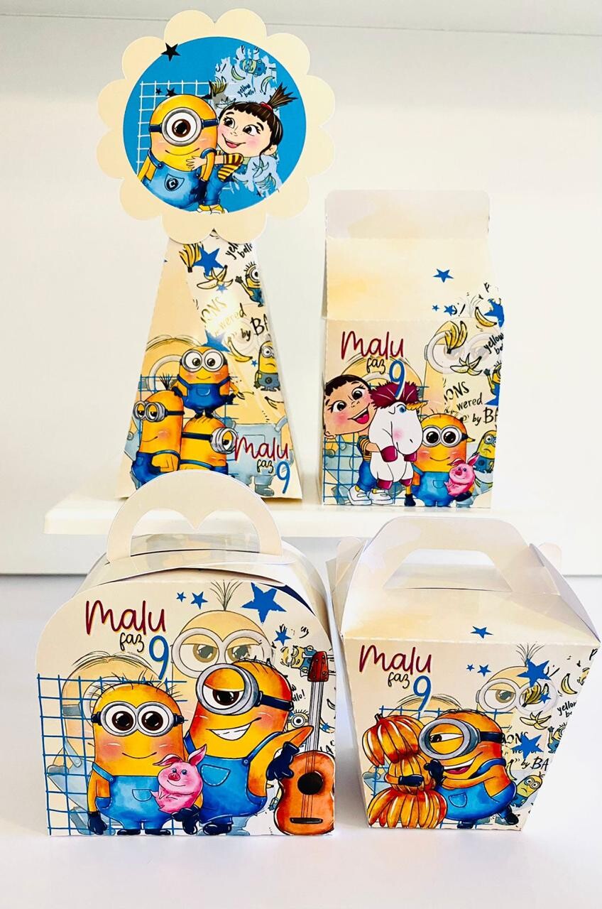 Kit Festa Minions  - 30 Unidades - Pegue e Monte