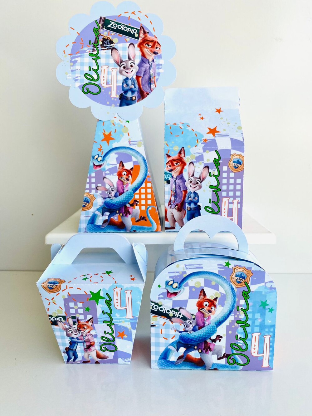 Kit Festa Zootopia - 30 Unidades - Pegue e Monte
