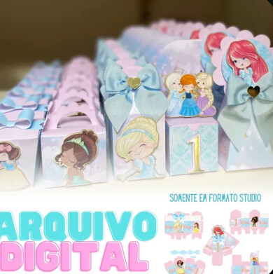 Kit Festa Princesas - 30 Unidades - Pegue e Monte