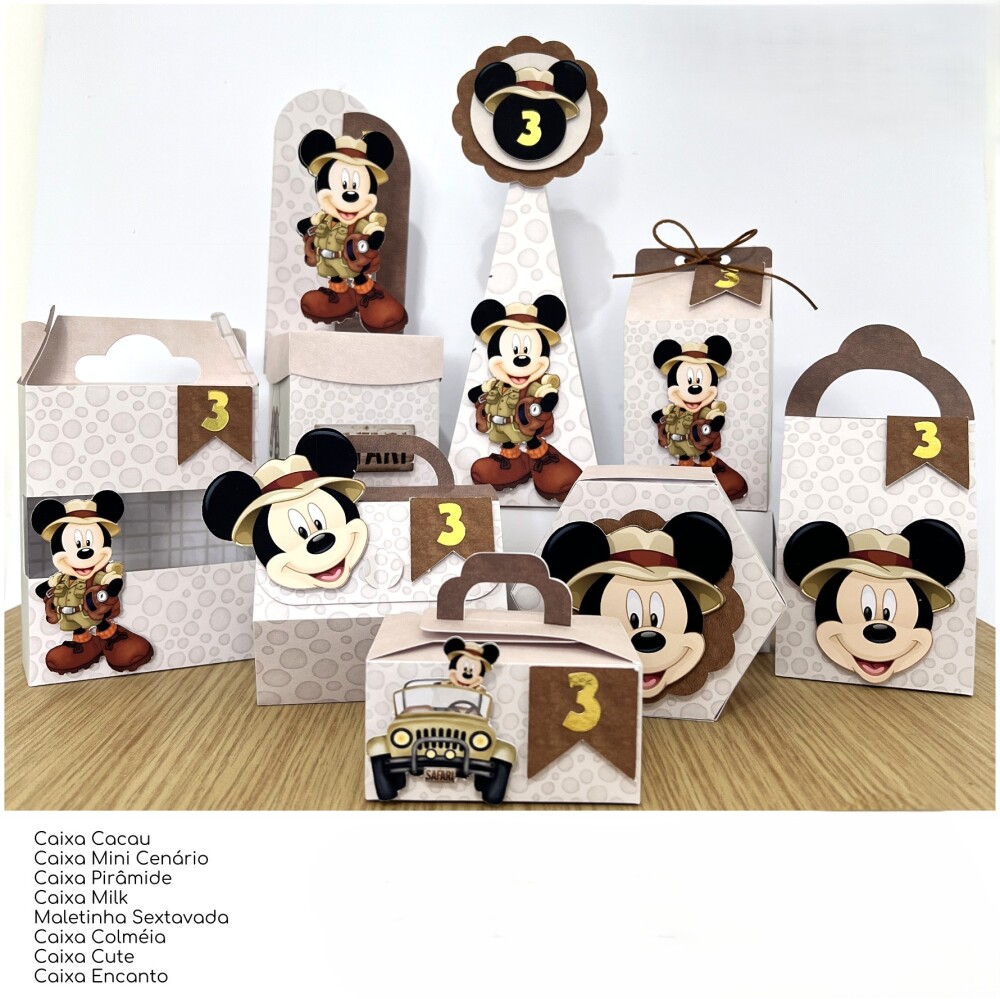 Kit Festa Mickey - 30 Unidades - Pegue e Monte