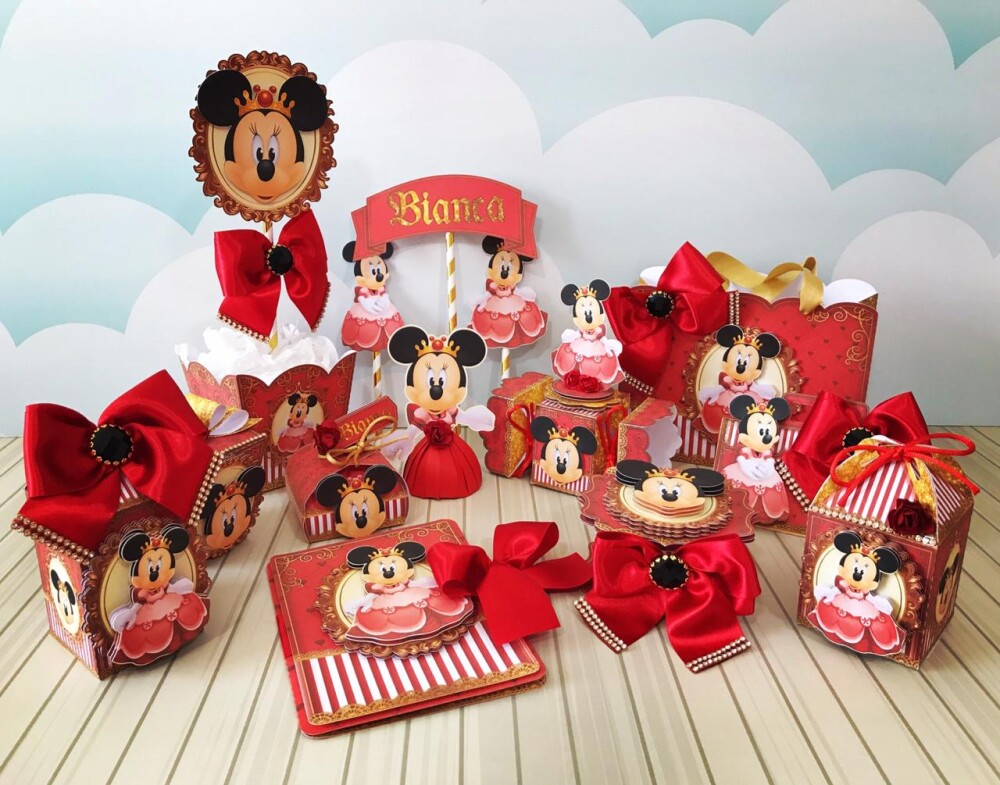Kit Festa Minnie - 30 Unidades - Pegue e Monte