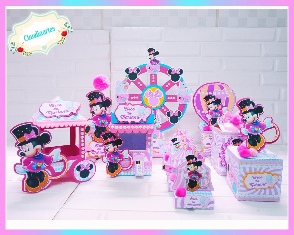 Kit Festa Minnie - 30 Unidades - Pegue e Monte