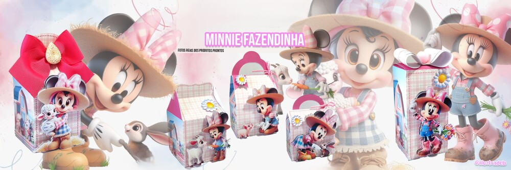 Kit Festa Minnie - 30 Unidades - Pegue e Monte