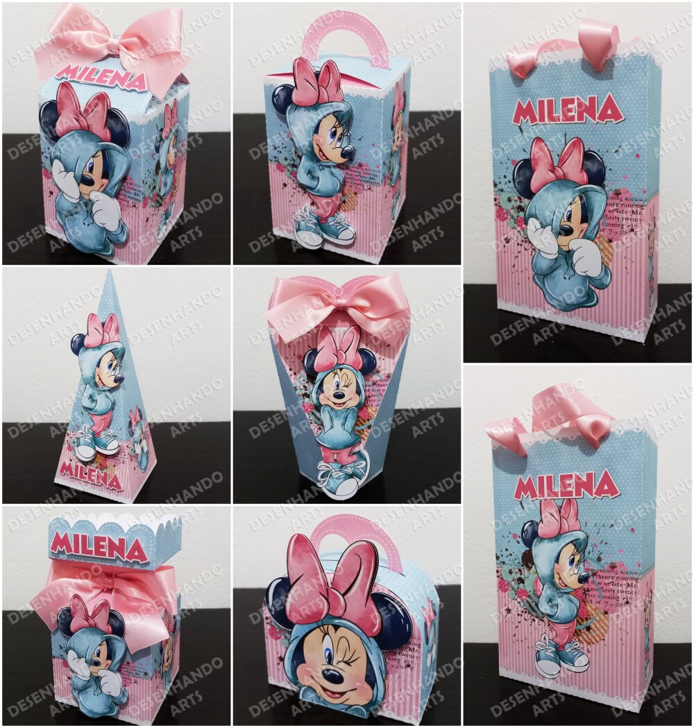 Kit Festa Minnie - 30 Unidades - Pegue e Monte