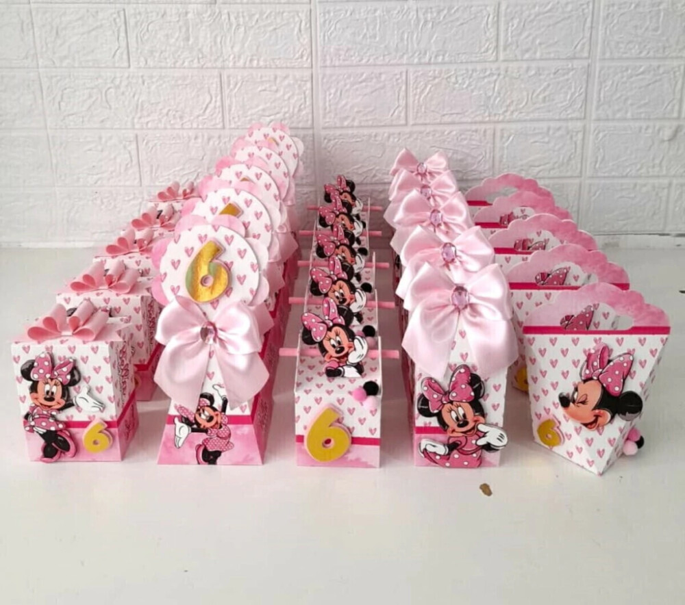 Kit Festa Minnie - 30 Unidades - Pegue e Monte