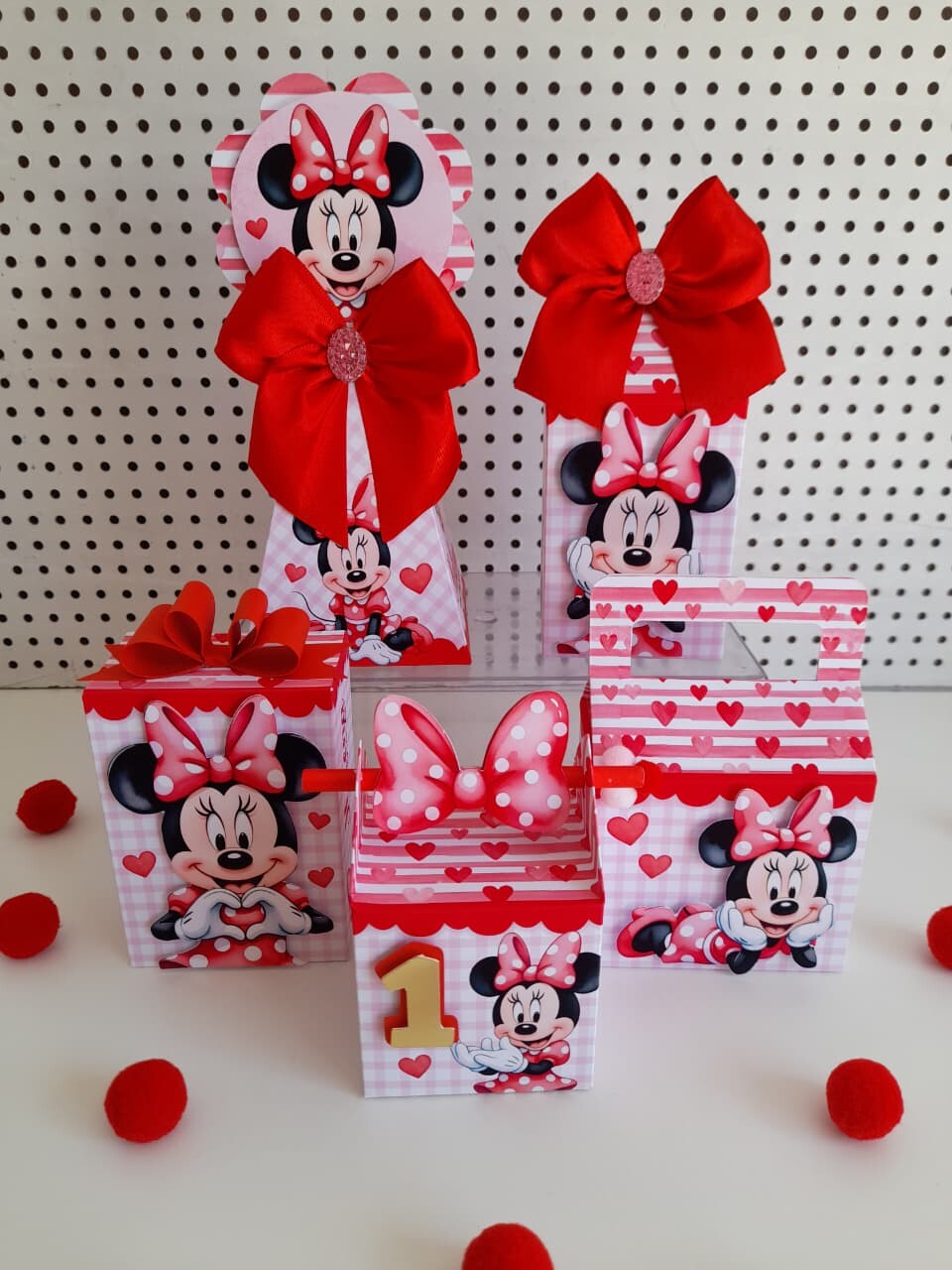 Kit Festa Minnie - 30 Unidades - Pegue e Monte