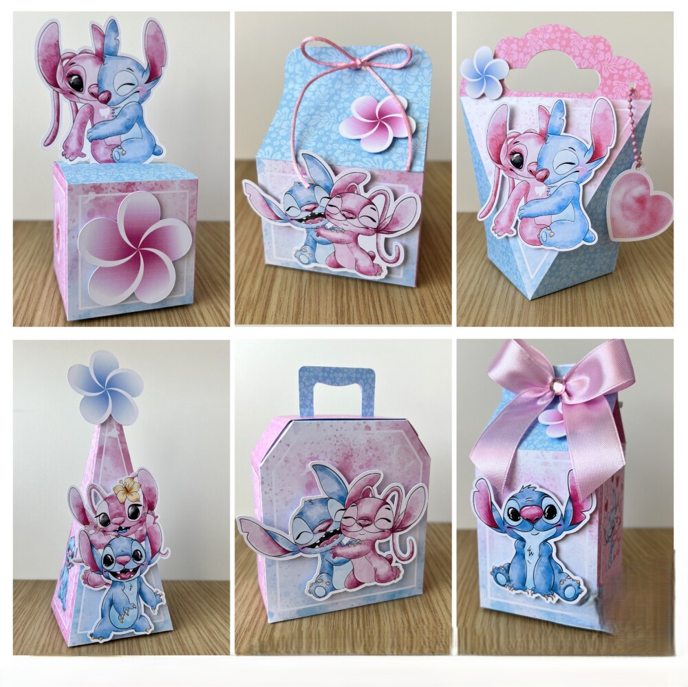 Kit Festa Stitch e Angel - 30 Unidade - Pegue e Monte
