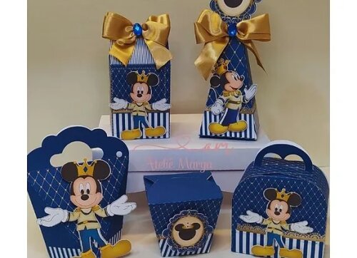 Kit Festa Mickey Realeza - 30 Unidade - Pegue e Monte
