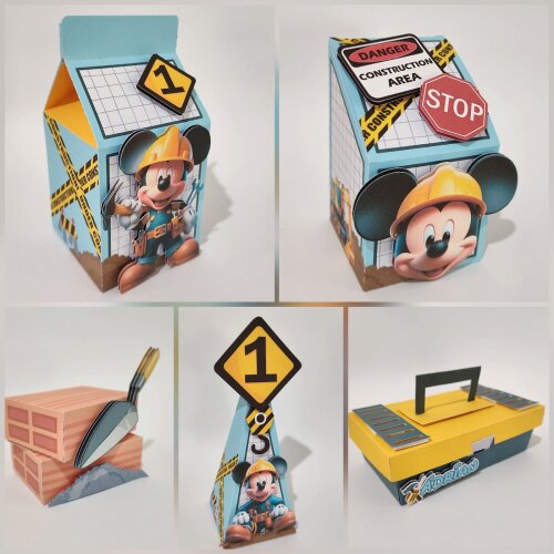 Kit Festa Mickey Construtor  - 30 Unidades - Pegue e Monte