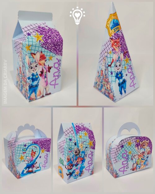 Kit Festa Zootopia 2  - 30 Unidades - Pegue e Monte