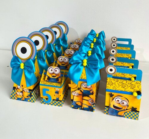 Kit Festa Minions  - 30 Unidades - Pegue e Monte