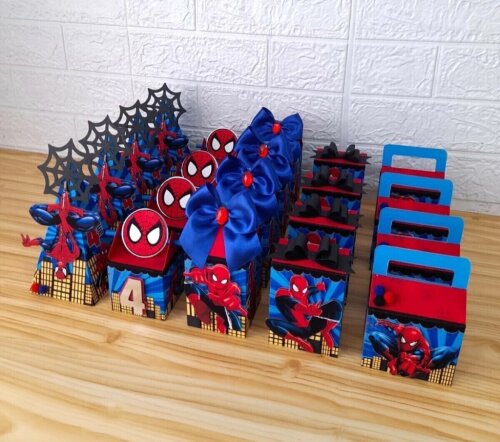 Kit Festa Homem Aranha - 30 Unidades - Pegue e Monte