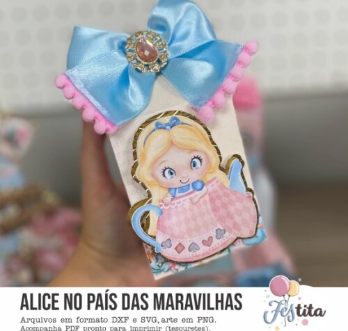 Kit Festa Alice - 30 Unidades - Pegue e Monte