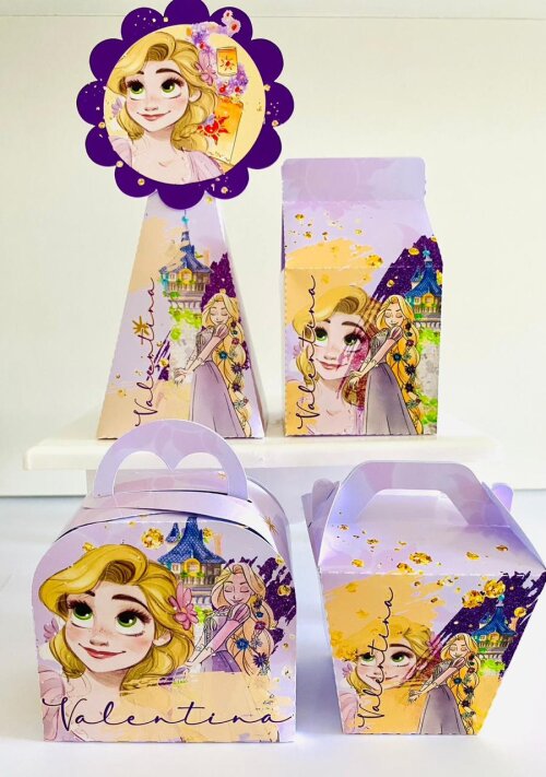 Kit Festa Rapunzel / Enrolados - 30 Unidadess - Pegue e Monte